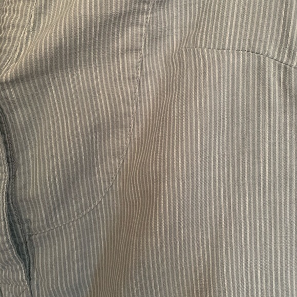 Boden Blue Striped Popover Tunic V-Neck 2 - Picture 6 of 7